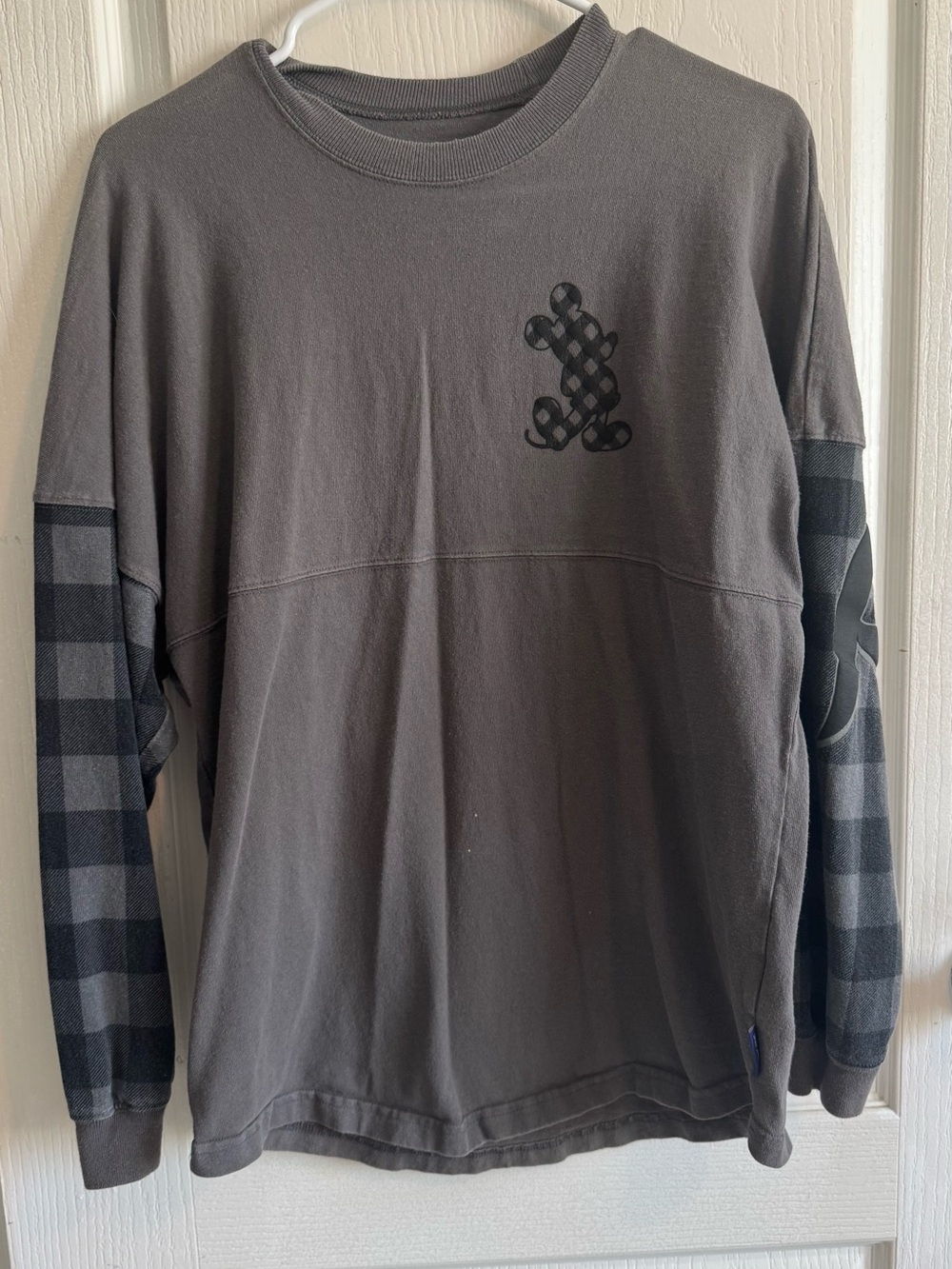 Disney Gray Spirit Jersey Tee with White Logo Print